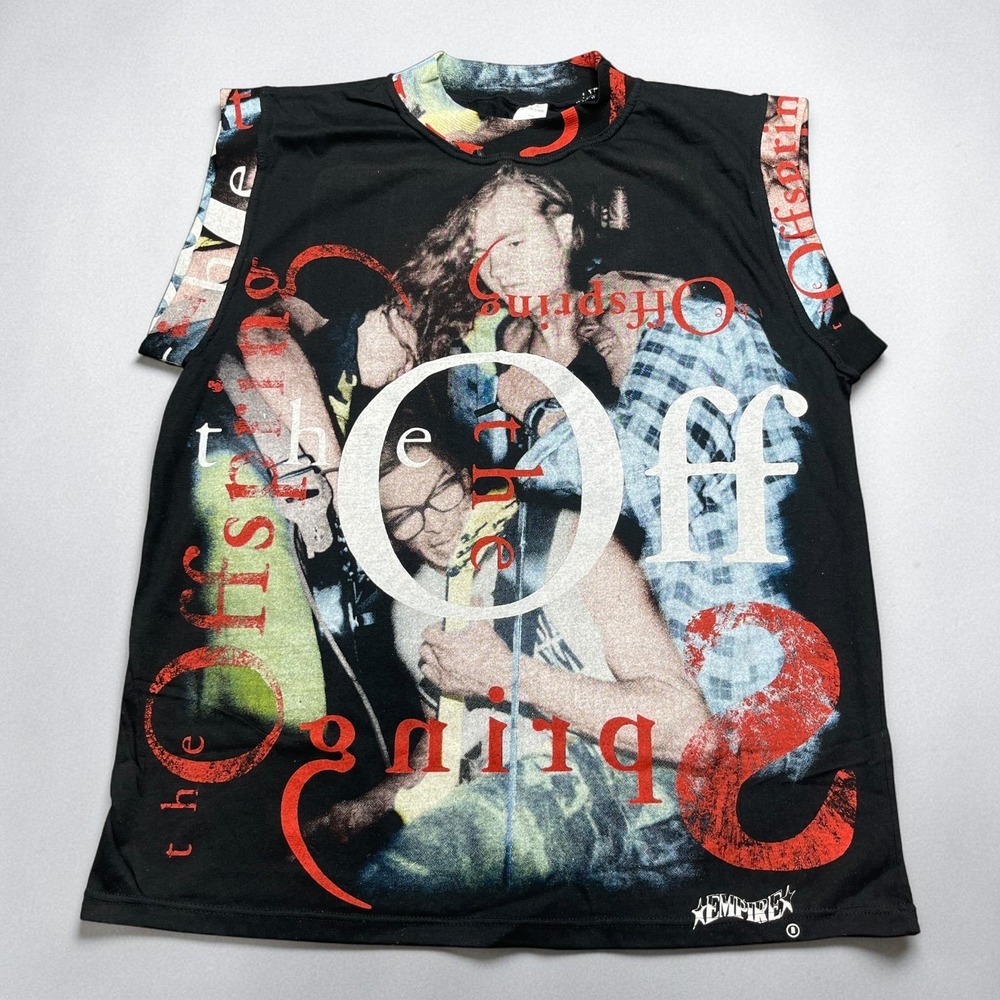 The Offspring Vintage Band Muscle Tee Mock Neck All‎ Over Print (M) US & (XL) EU